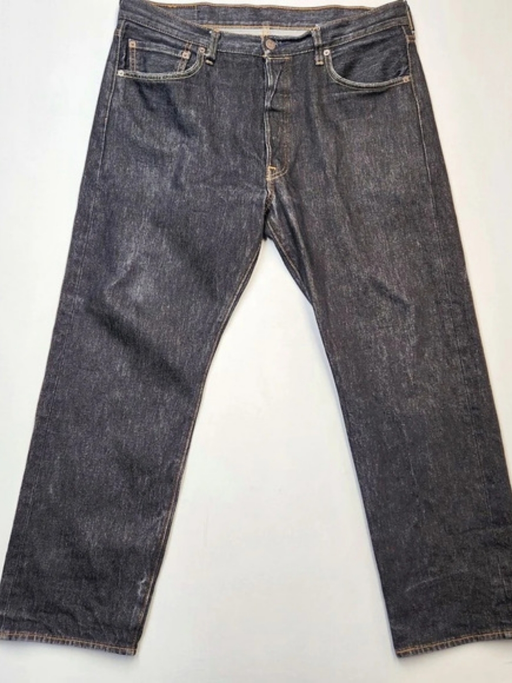 Levi's 501 Men's Straight Leg Jeans 36x30 Dark Wash Black Button Fly Denim W36